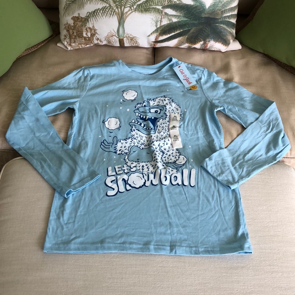 Cat & Jack Blue Yeti Long Sleeve T-shirt/ Size: XL (16)